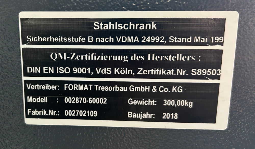 Wertschutz-/ Geschäftstresor GTB 10/3