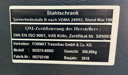 Wertschutz-/ Geschäftstresor GTB 10/3