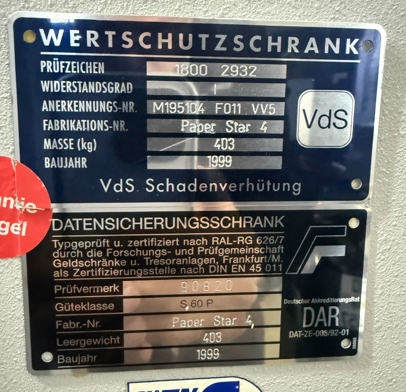 Wertschutz- und Dokumententresor Paper Star Pro 4
