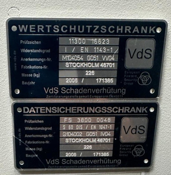 Wertschutz- und Datensicherungstresor Stockholm 48701