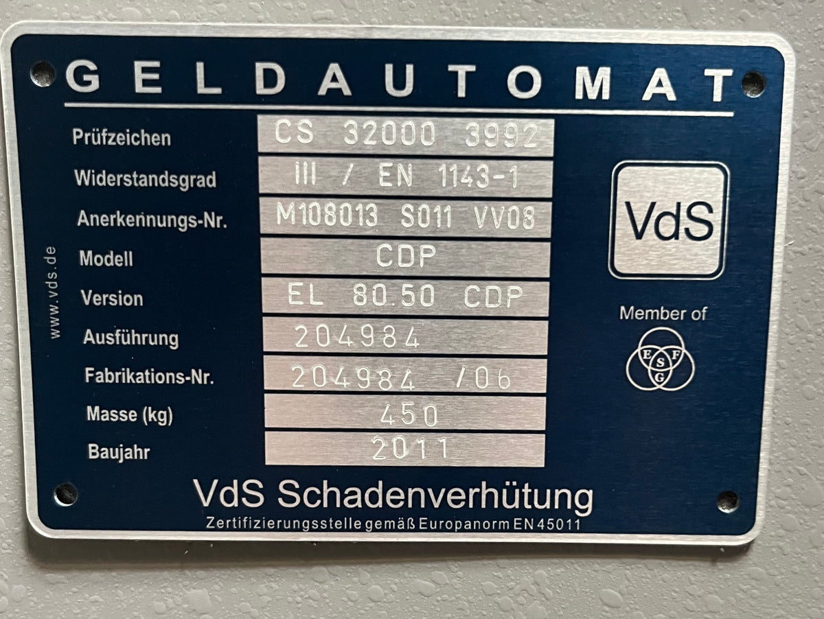 Wertschutztresor EP 8050 CDP