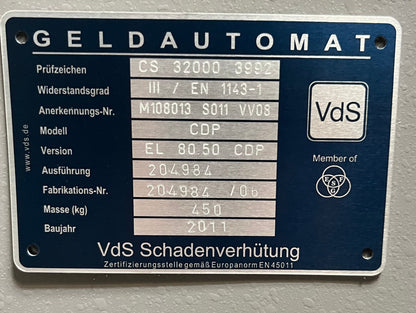 Wertschutztresor EP 8050 CDP